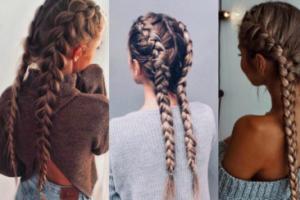 Как заплести две французские косы: стильные варианты причёски с фото Прически с мелкими косичками на длинные волосы